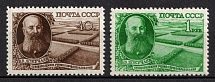 1949 Dokuchayev, Soviet Union, USSR, Russia (Zv. 1330 I - 1331 I, Square Raster, Full Set, MNH)