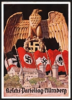 1935 'Reich Party Congress Nuremberg', Propaganda Postcard, Third Reich Nazi Germany