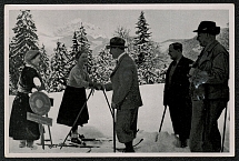 1933 An encounter on the Obersalzberg. Cigarette card