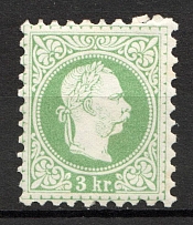 1867 Austria 3 Kr (Type 2, CV $80, MNH)