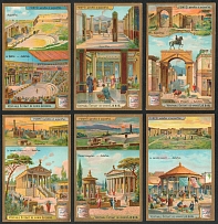 1906 'Pompeii Once and Today', Liebig Company, Trading Cards with Autograph, Great Britain, Stock of Cinderellas, Non-Postal Stamps, Labels, Advertising, Charity, Propaganda (#733)