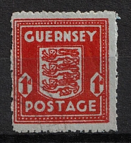 1942 1d Guernsey, German Occupation, Germany (Mi. 5, Canceled, Signed, CV $100)