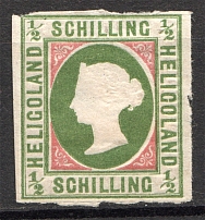 1867-73 Heligoland Germany 1/2 Sh (CV $400, Light Colors)