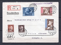1942 Third Reich registered cover to Prien with label on back