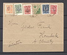 1918 Derazhnia - Chemnitz, Cover Rare Mixed Franking (Kiev 1+2, Podolia 46, Savings)