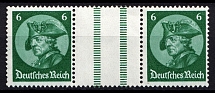 1933 6pf Third Reich, Germany (Mi. WZ 9, Zusammendrucke, CV $50, MNH)