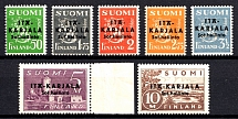 1941 Karelia, Finland, Finnish Occupation (Mi. 1 I - 7 I, Full Set, CV $30, MNH/MH)