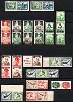 1928-35 Third Reich, Germany, Large Stock (Coupon, Se-tenant, CV $230)