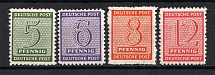 1945 Soviet Zone of Occupation, Germany (Perforated 11.5, Mi. 116 A - 119 A, Full Set)