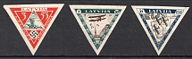 1933 Latvia, Airmail (Imperforated, Full Set, Signed, CV $170)
