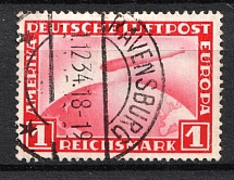 1931 Weimar Republic, Germany, Airmail (Mi. 455, Full Set, Canceled, CV $60)