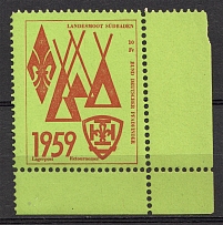 1959 Germany Scouts Displased Persons Camp Retournemer Green (MNH)