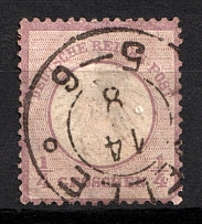 1872 1/4gr German Empire, Small Breast Plate, Germany (Mi. 1, Canceled, CV $160)