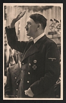1943 'One nation - one Reich - one Fuehrer', Propaganda Postcard, Third Reich Nazi Germany