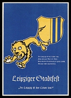 1936 'Leipzig City Festival', Propaganda Postcard, Third Reich Nazi Germany