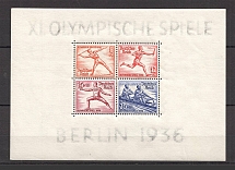 1936 Germany Third Reich Block Sheet №6 (CV $155, MNH)