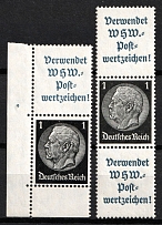 1939 Third Reich, Germany, Se-tenants, Zusammendrucke (Mi. S 167 - S 168, Corner Margin, CV $40, MNH)