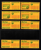 1974 Collection of West Berlin Booklets, Germany (Mi. 9 a, 9 b, 9 c I, 9 d, 9 d Z)