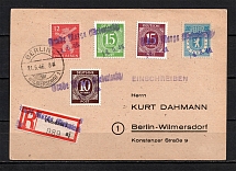 1946 Germany Soviet Russian Occupation Zone Potsdam Local Issues mixed franking R card