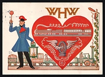 1937 'WHW', Propaganda Postcard, Third Reich Nazi Germany