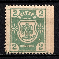 1893 2pf Zeitz Courier Post, Germany (CV $20)