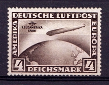 1930 4m Weimar Republic, Germany, Airmail (Mi.439 Y, Signed, CV $2,600, MNH)