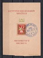 1947 Meerbeck, Lithuania, Baltic DP Camp (Displaced Persons Camp), Souvenir Sheet (Meerbeck Postmark)