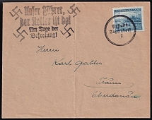 1938 (30 Jul) Third Reich, Germany, Cover from Jagerndorf franked with Mi. 359