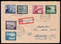 1944 (19 Oct) Third Reich, Germany, Registered cover from Klosterneuburg (Austria) to Leipzig (Germany) franked with Mi. 888 - 893 (CV $50)
