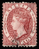 1863 Saint Lucia, British Colonies (SG 5, Canceled, CV $160)