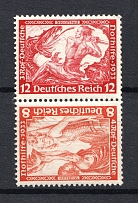 1933 Third Reich, Germany (Pair Tete-beche, CV $160, MNH)