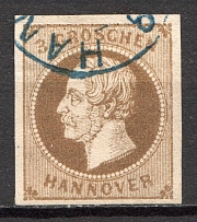 1861 Hanover Germany 3 Gr (CV $90, Canceled)