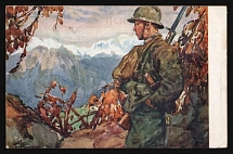 1917-1920 'The gards on Dosso-Casina', Czechoslovak Legion Corps in WWI, Russian Civil War, Postcard