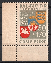 1946 Schongau Expostition, Baltic DP Camp (Displaced Persons Camp) (Corner Margin, MNH)