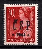 1944 30f Khust, Carpatho-Ukraine CSP, Local Issue (Steiden L19, Kramarenko 23, CV $30, MNH)