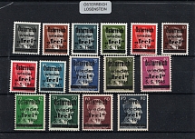 1945 LOSENSTEIN Local Issue 1pf - 80pf, Austria, Overprint on Hitler's head (MNH)