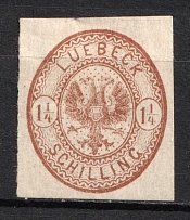 1864 1 1/4s Lubek, German States, Germany (Mi. 13, CV $50)