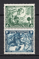 1933 Third Reich, Germany (Pair Tete-beche, CV $90)