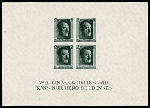 1937 Third Reich, Germany, Souvenir Sheet (Mi. Bl. 8, Imperforate, CV $420, MNH)