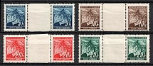 1939-42 Bohemia & Moravia, Germany (Gutter-pairs, Mi. 20 ZW - 23 ZW, CV $30, MNH)