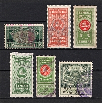 Lithuania Baltic Fiscal Revenue (Group of Stamps, Canceled)