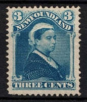 1880-82 3c Newfoundland, Canada (SG 47a, CV $110)