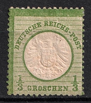 1872 1/3gr German Empire, Germany (Mi. 17 a, Signed, CV $60)