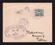 1926 (14 Oct) Poland, Cover from Warsaw to Tallinn (Estonia), franked with 10gr, Airmail (Special Cancellation)