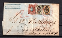 1867 1k, 3k, 10k Cover from St. Petersburg to Berlin (Germany)