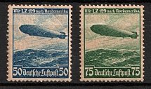 1936 Third Reich, Germany, Airmail (Mi. 606 X - 607 Y, Full Set, MNH)