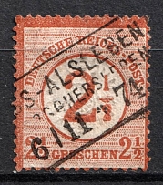 1874 2.5gr German Empire, Germany (Mi. 29, Canceled, CV $80)