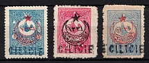 1919 Cilicia, French and British Occupations, Provisional Issue (Mi. 21 - 23, Type I, Canceled)