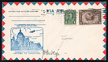 1931 Canada, First Flight Airmail cover with Pilot Signature, Victoria - Vancouver, franked by Mi. 140, 157