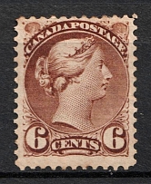 1870-90 6с Canada (SG 86, CV $440)